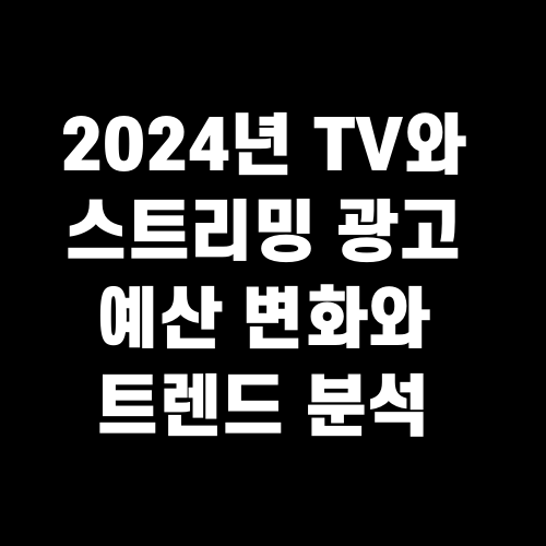 2024년 TV와 스트리밍 광고 예산 변화와 트렌드 분석