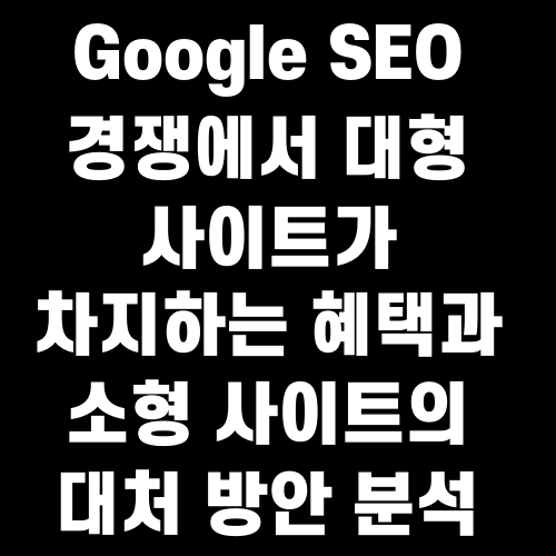 Google SEO 경쟁에서 대형 사이트가 차지하는 혜택과 소형 사이트의 대처 방안 분석