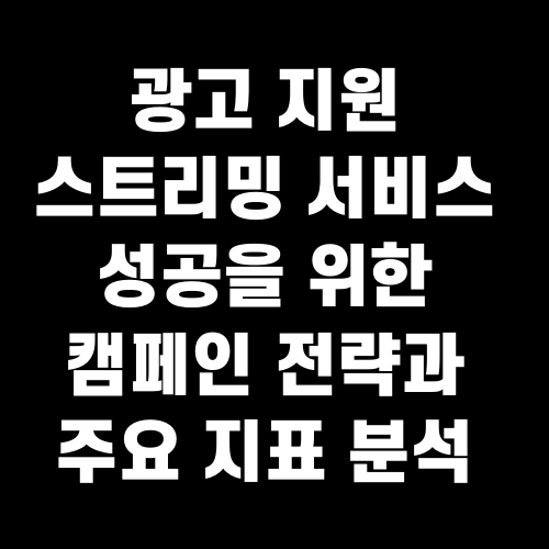 광고 지원 스트리밍 서비스 성공을 위한 캠페인 전략과 주요 지표 분석